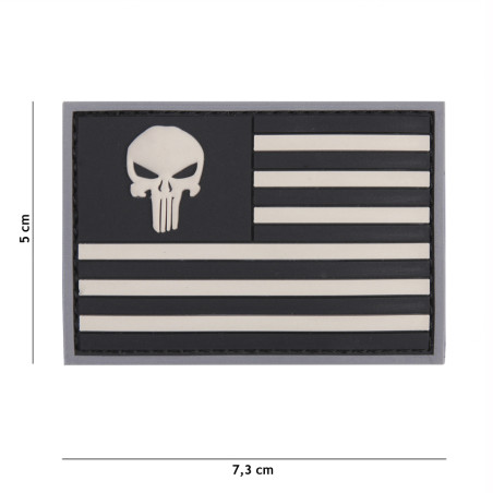 Patch 3D PVC Punisher sight USA grey