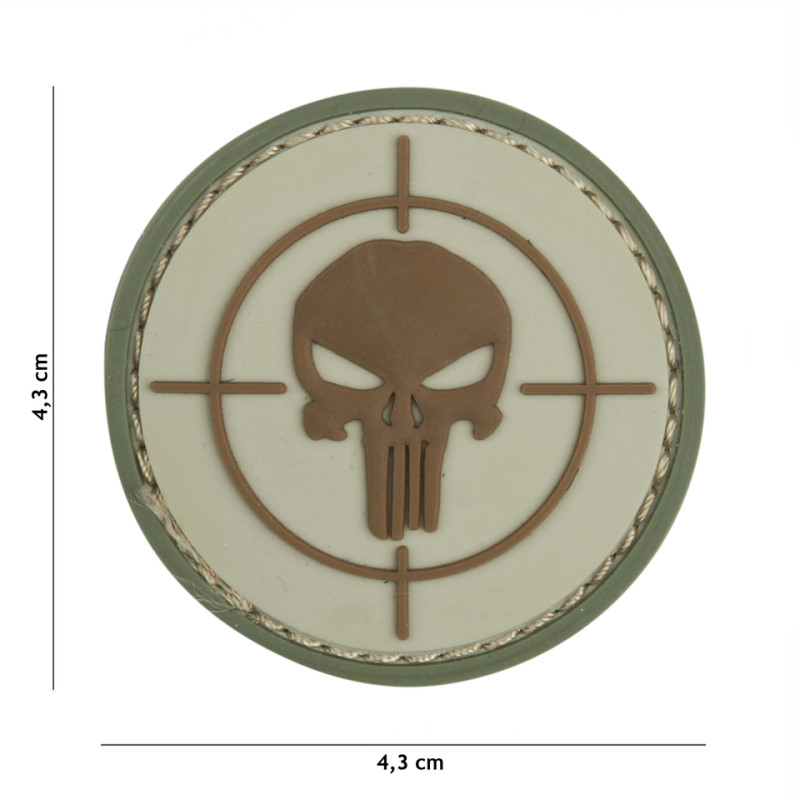 Patch 3D PVC Punisher sight coyote