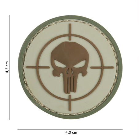 Patch 3D PVC Punisher sight coyote