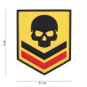 Patch 3D PVC Belgium skull yellow