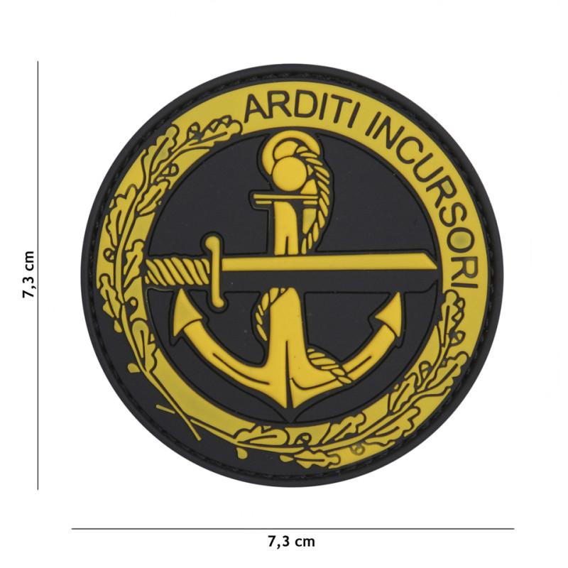 Patch 3D PVC Arditi incursori yellow
