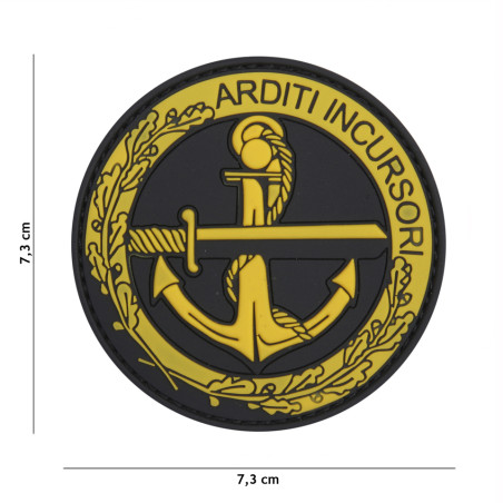Patch 3D PVC Arditi incursori yellow