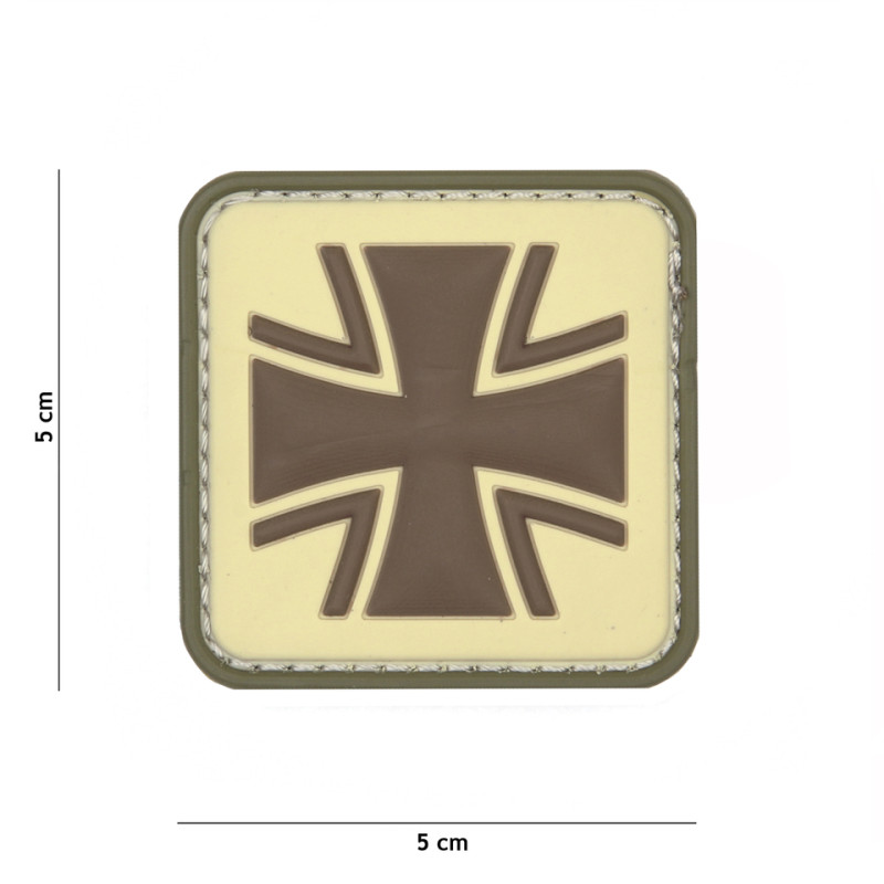 Patch 3D PVC German cross coyote