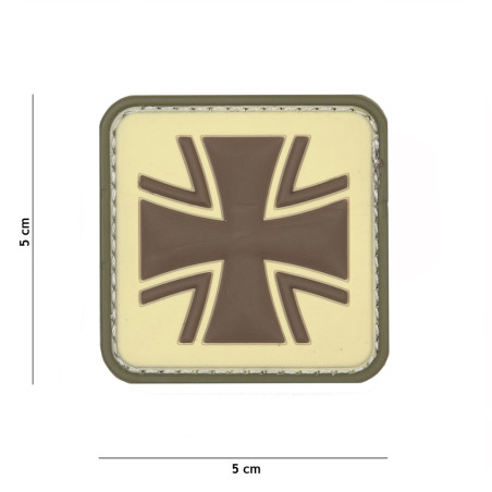Patch 3D PVC German cross coyote