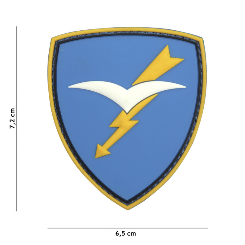 Patch 3D PVC Paratroop blue
