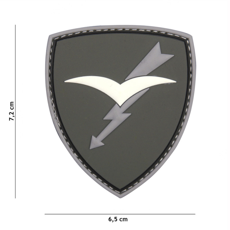 Patch 3D PVC Paratroop grey