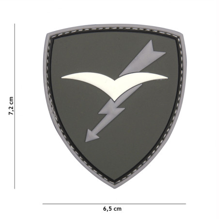 Patch 3D PVC Paratroop grey