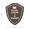 Patch 3D PVC Fuck Calm brown/grey