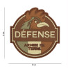Patch 3D PVC Defense Armee de Terre brown