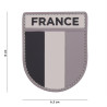 Patch 3D PVC French grey/black