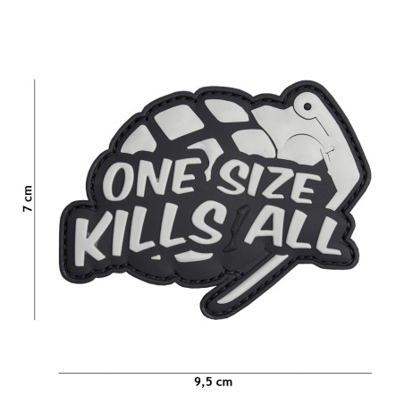 Patch 3D PVC One size kills all grey