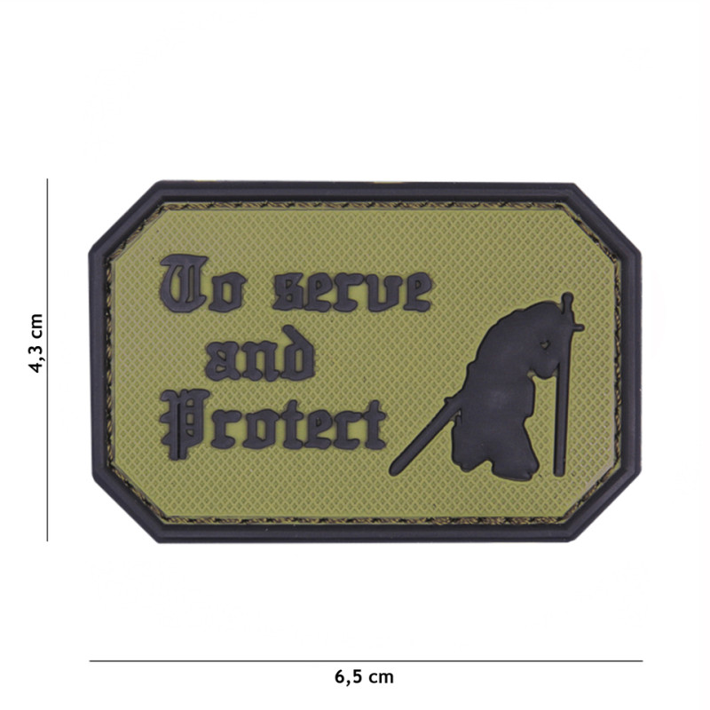 Patch 3D PVC To serve and Protect green
