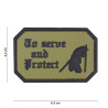 Patch 3D PVC To serve and Protect green