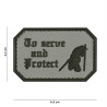 Patch 3D PVC To serve and Protect grey