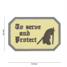 Patch 3D PVC To serve and Protect coyote