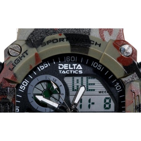 MONTRE TACTIQUE ANALOGIQUE ET DIGITALE NOIRE camo