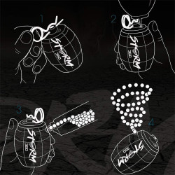 grenade airsoft réutilisable gaz bouteille 155 billes