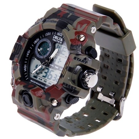 montre militaire résistante aux chocs, chronometre, alarme