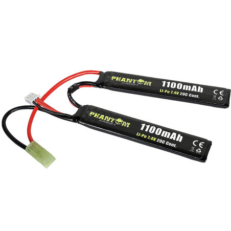 Batterie PHANTOM Li-Po 7,4V 1100mah 2 sitcks 20C