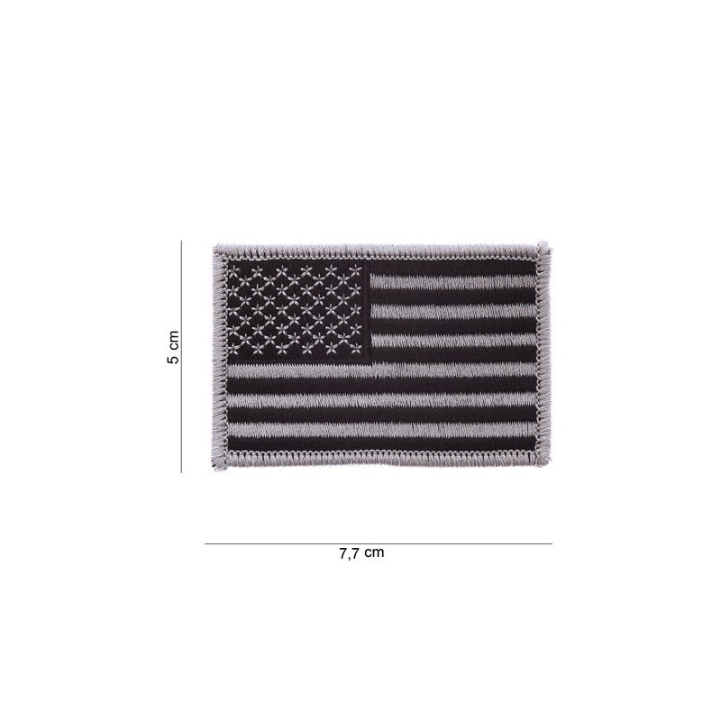 Patch drapeau :  USA argent
