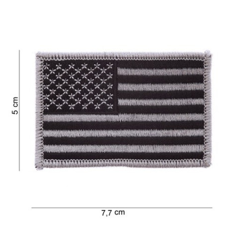 Patch drapeau :  USA argent