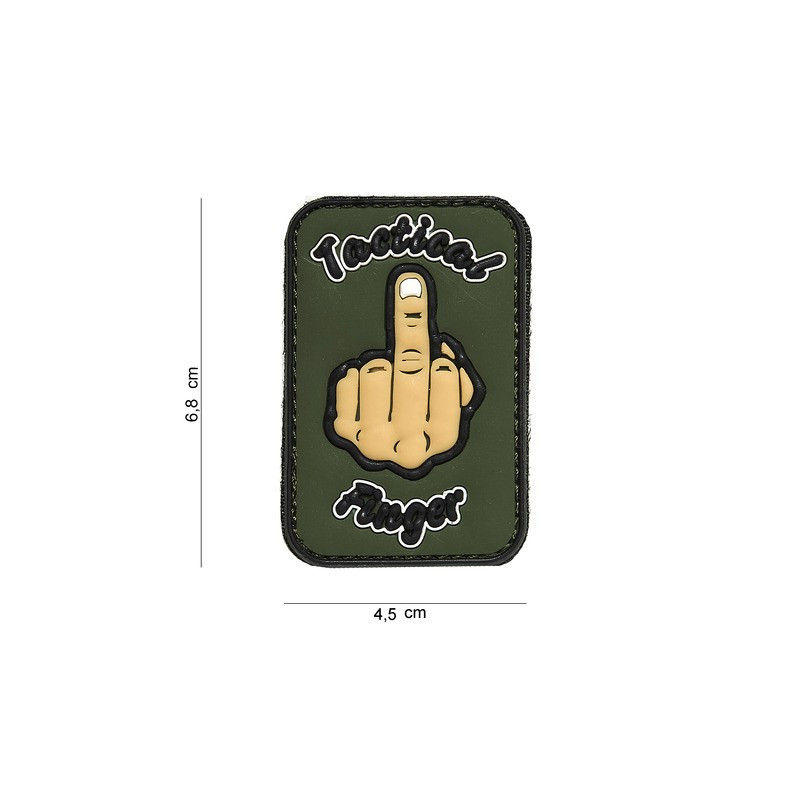 Patch 3D PVC : Tactical finger, vert