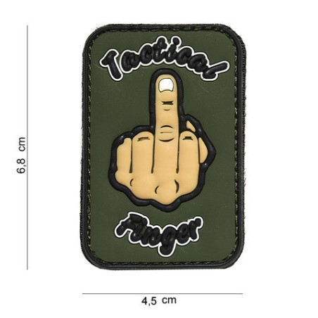 Patch 3D PVC : Tactical finger, vert