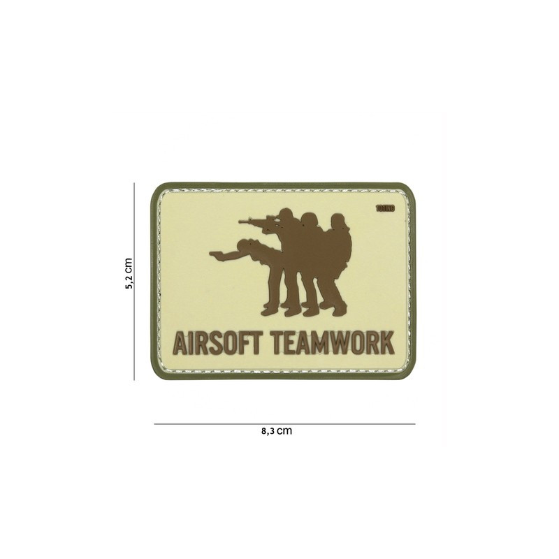 Patch 3D Airsoft Teamwork sand