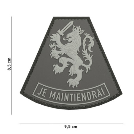 Patch 3D PVC Je Maintiendrai grey