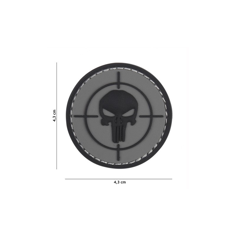 Patch 3D PVC Punisher sight grey