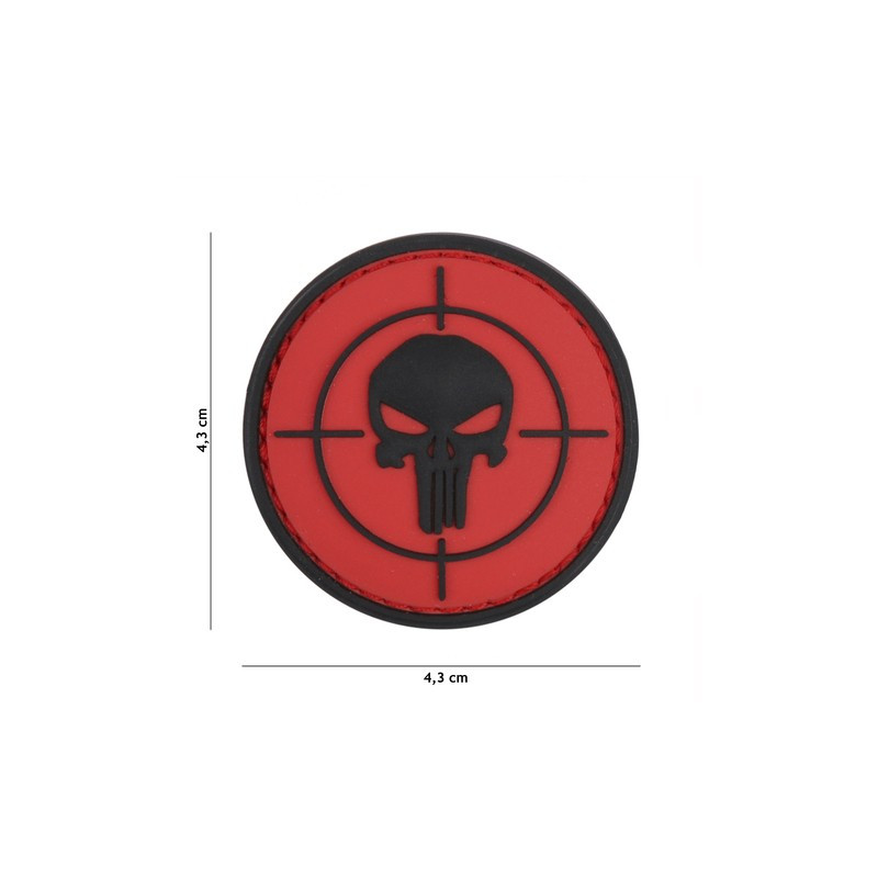 Patch 3D PVC Punisher sight red