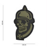 Patch 3D PVC WW I skull green