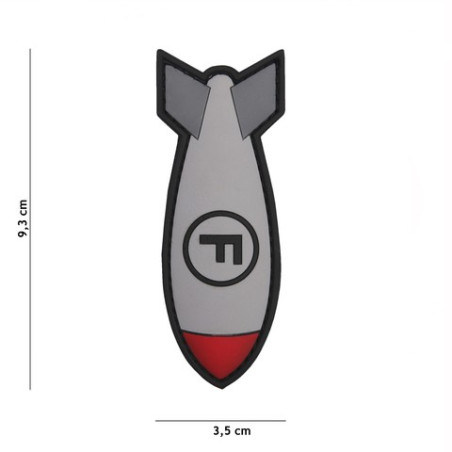Patch 3D PVC F. Bomb white
