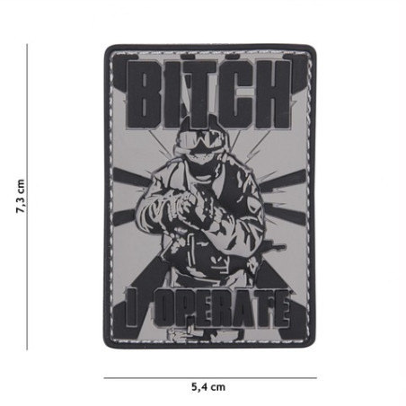 Patch 3D PVC Bitch grey