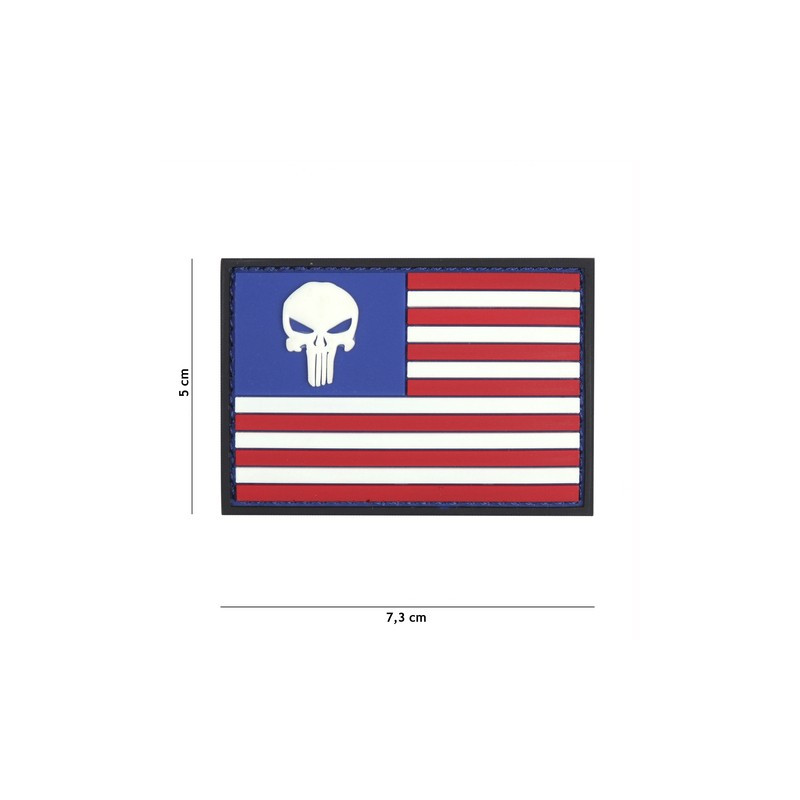 Patch 3D PVC Punisher USA flag