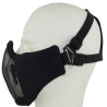 Metal Mesh pad with cheek pad Black