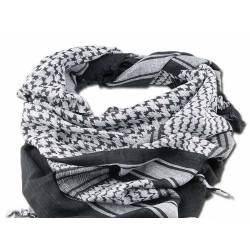 Echarpe Shemagh 110*110 cm Noir / Blanc