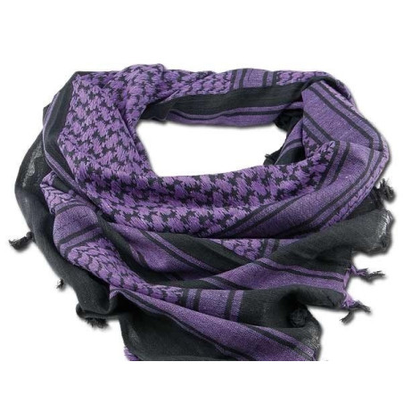 Echarpe Shemagh 110*110 cm Noir / Violet