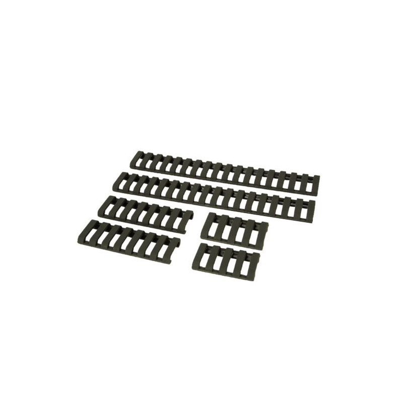 FMA - Rail cover - Rubber - BK - (4 pieces set)