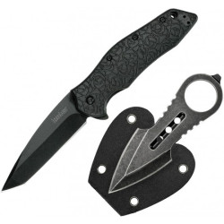 Kershaw - Kuro Pack - Couteau + couteau de cou