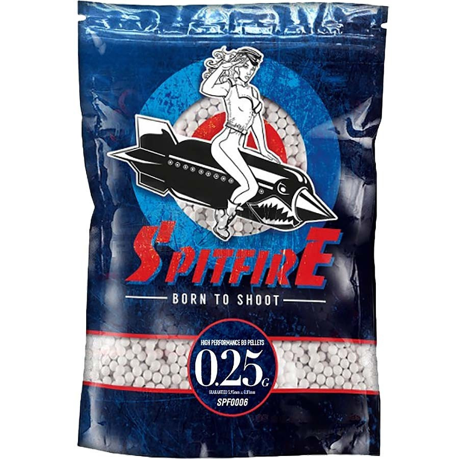 Billes Airsoft Spitfire 0,25g haute précision pour fusil AEG