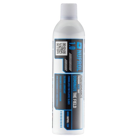 Gaz Nuprol Premium 650ml pour répliques GBB et protection contre l'usure