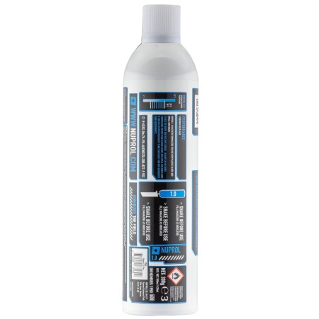 Gaz Airsoft Nuprol Premium 1.0 basse pression 650ml pour répliques GBB