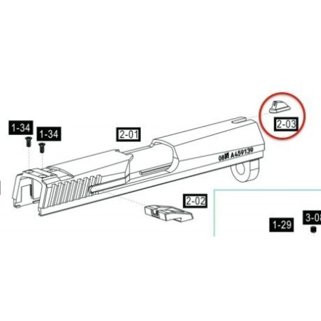 Front Sight for ASG CZ75 P07 Duty