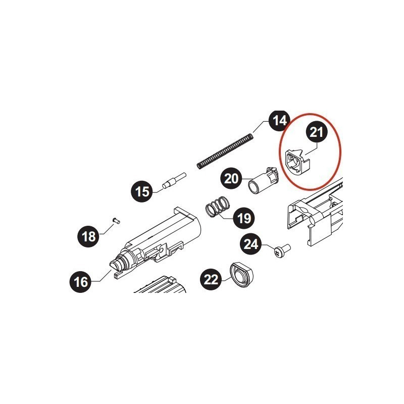 Gas Control Valve Base for Stark Arms S17 / 18 / 19