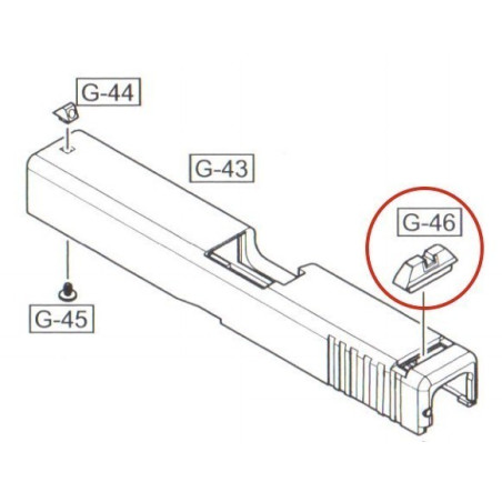 Rear Sight for WE Glock