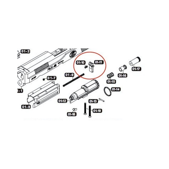 Slide Back Plate for VFC / Cybergun FNX-45