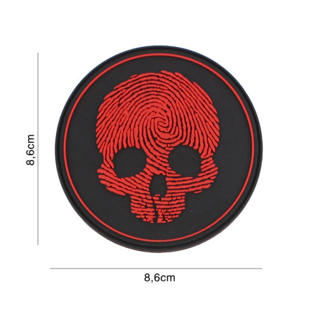 Patch 3D PVC fingerprint red No5119