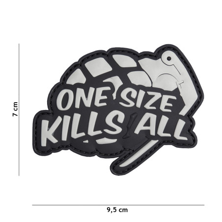 Patch 3D PVC One size kills all grey