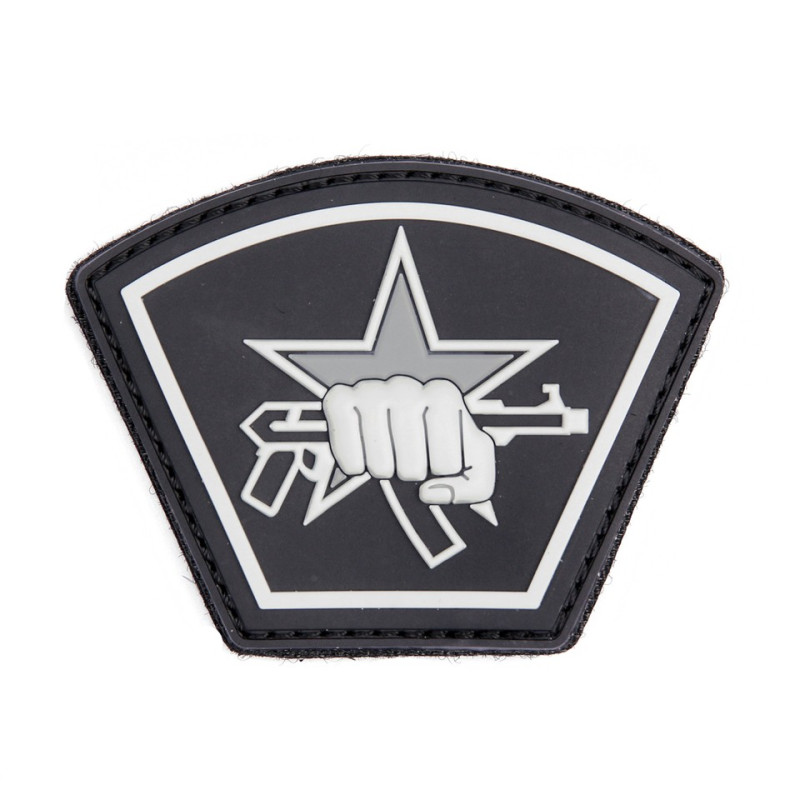 Patch 3D PVC Russian Star Fist black